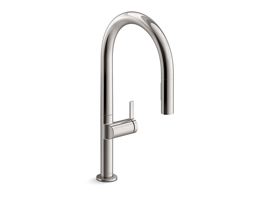 KOHLER Components Touchless pull-down kitchen sink faucet with two-function sprayhead