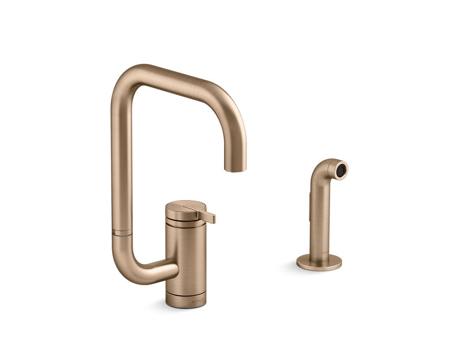 KOHLER Components Single-handle kitchen sink faucet with two-function ...