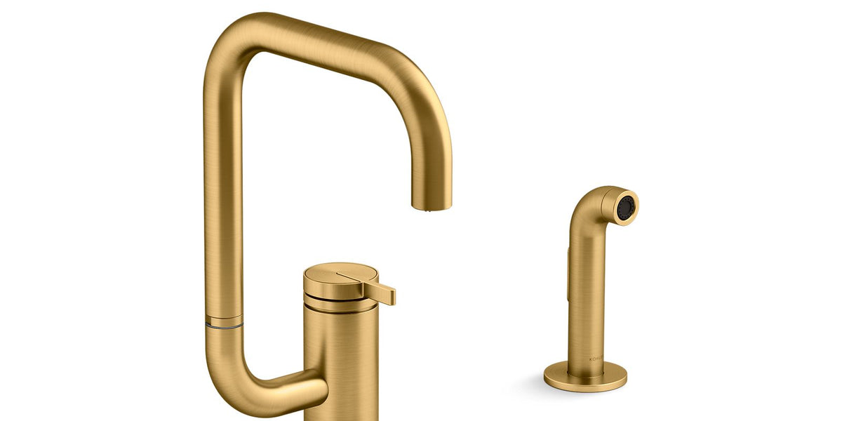 KOHLER Components Single-handle kitchen sink faucet with two-function ...