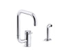 KOHLER K-28274 Components Single-handle kitchen sink faucet with two-function extended-reach spout and side sprayer