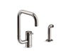 KOHLER K-28274 Components Single-handle kitchen sink faucet with two-function extended-reach spout and side sprayer