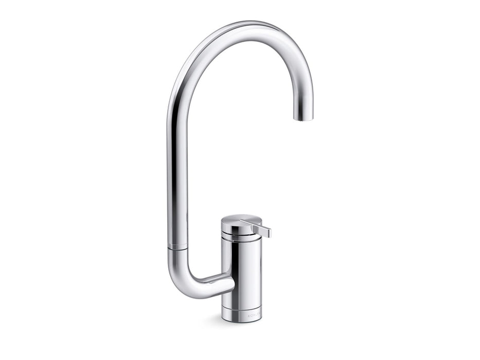 KOHLER K-28277 Components Single-handle bar sink faucet with two-function extended-reach spout