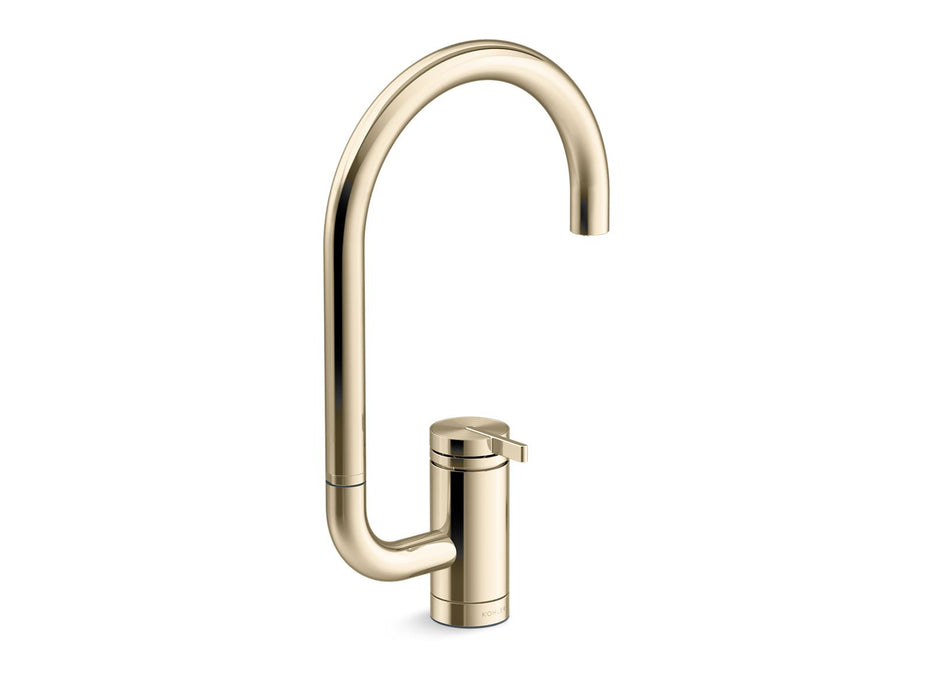 KOHLER K-28277 Components Single-handle bar sink faucet with two-function extended-reach spout