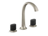 Kallista P25057-CMB Script Sink Faucet, Arch Spt, Blk Porc