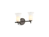 KOHLER Bellera Two-light sconce with frosted shades