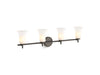 KOHLER Bellera Four-light sconce with frosted shades