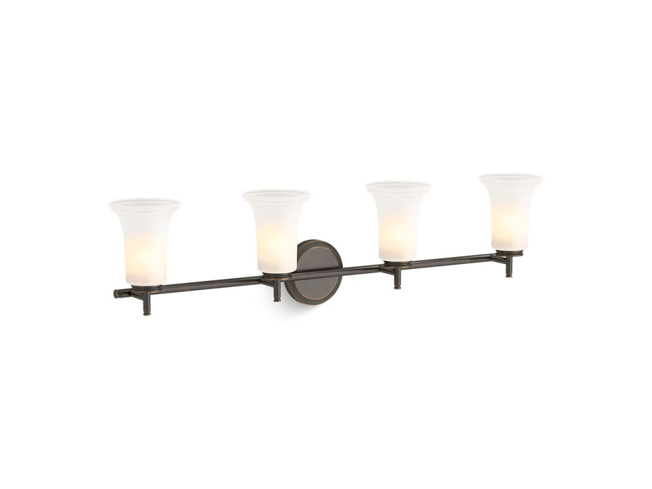 KOHLER Bellera Four-light sconce with frosted shades