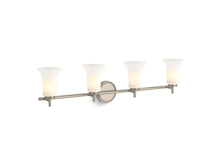 KOHLER Bellera Four-light sconce with frosted shades