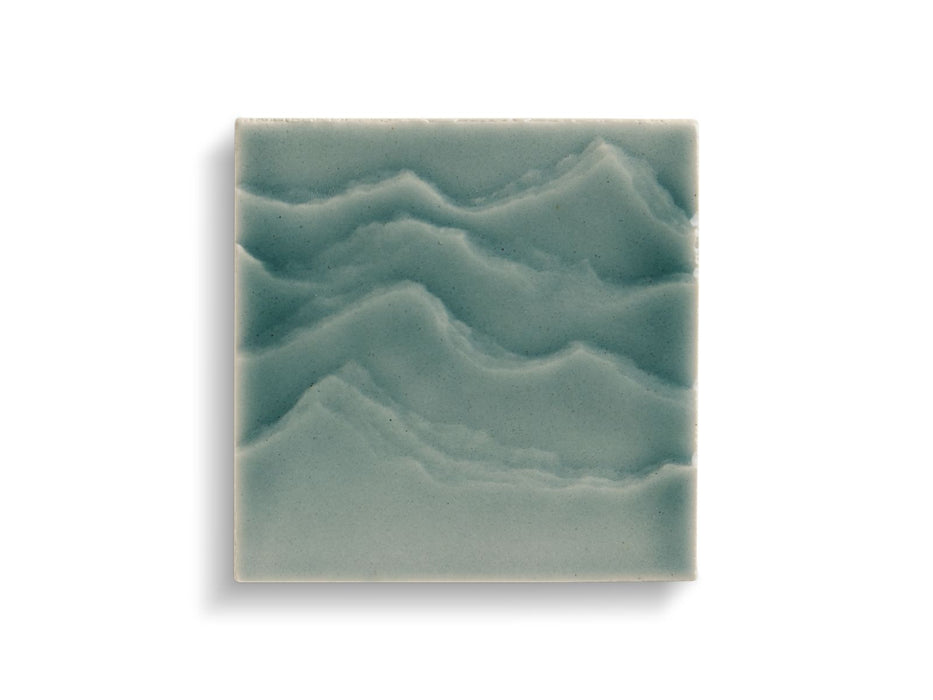 KOHLER Landshapes™ by Daniel Arsham 4" x 4" Feature Tile produced by the KOHLER WasteLAB