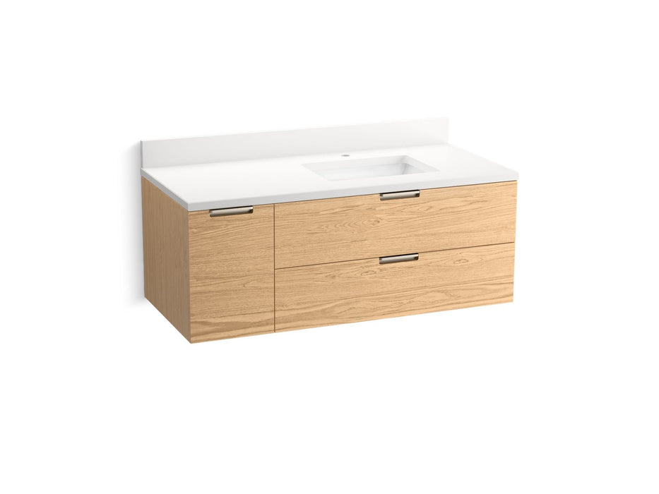 KOHLER Maxstow™ 48" wall-hung bathroom vanity cabinet with sink and quartz top