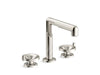 Kallista P34884-BN Vice Widespread Faucet, Wheel
