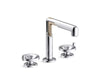 Kallista P34884-BV Vice Widespread Faucet, Wheel