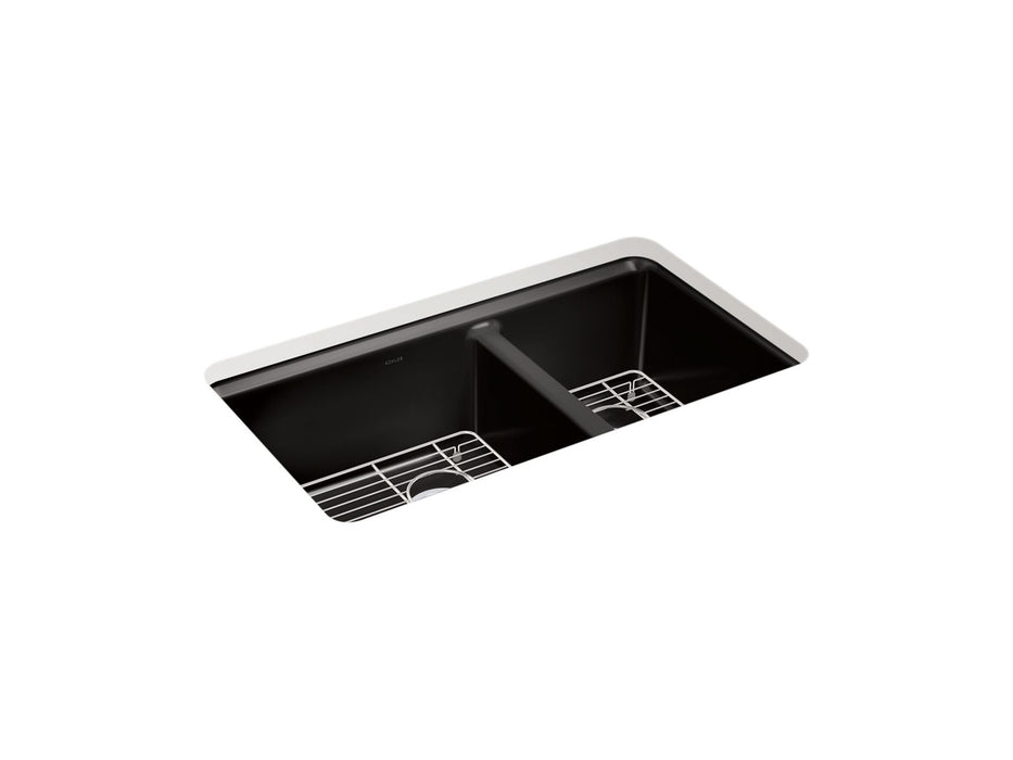 KOHLER Riverby 33" undermount double-bowl kitchen sink
