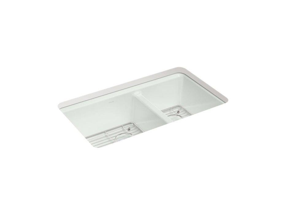 KOHLER Riverby 33" undermount double-bowl kitchen sink