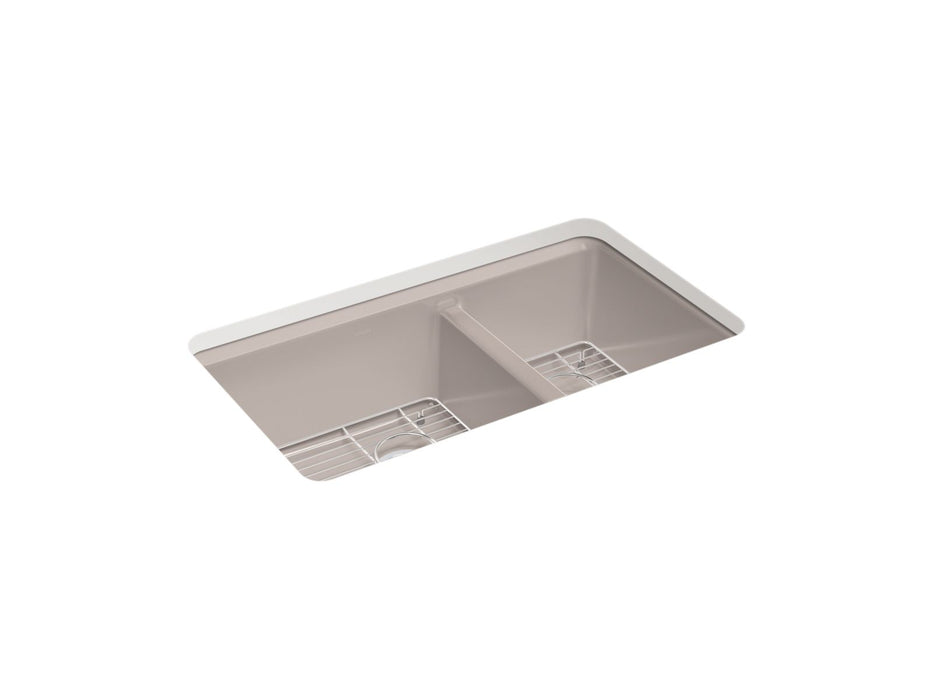 KOHLER Riverby 33" undermount double-bowl kitchen sink