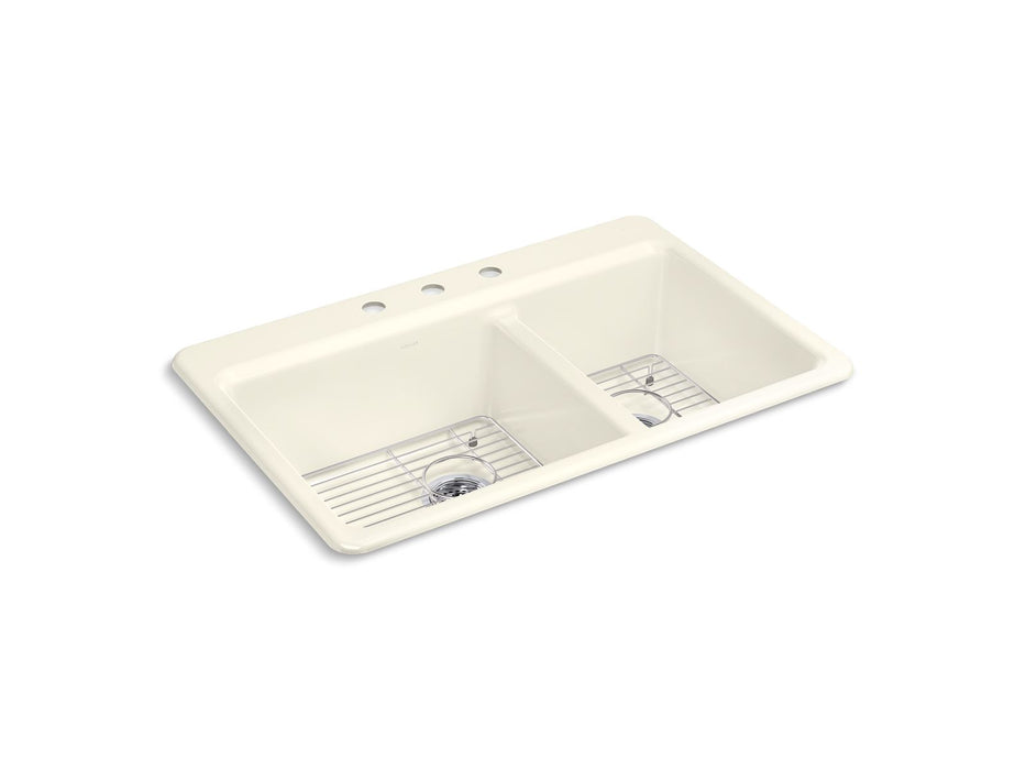 KOHLER Riverby 33" top-mount double-bowl kitchen sink