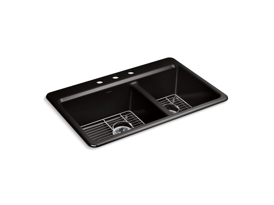 KOHLER Riverby 33" top-mount double-bowl kitchen sink