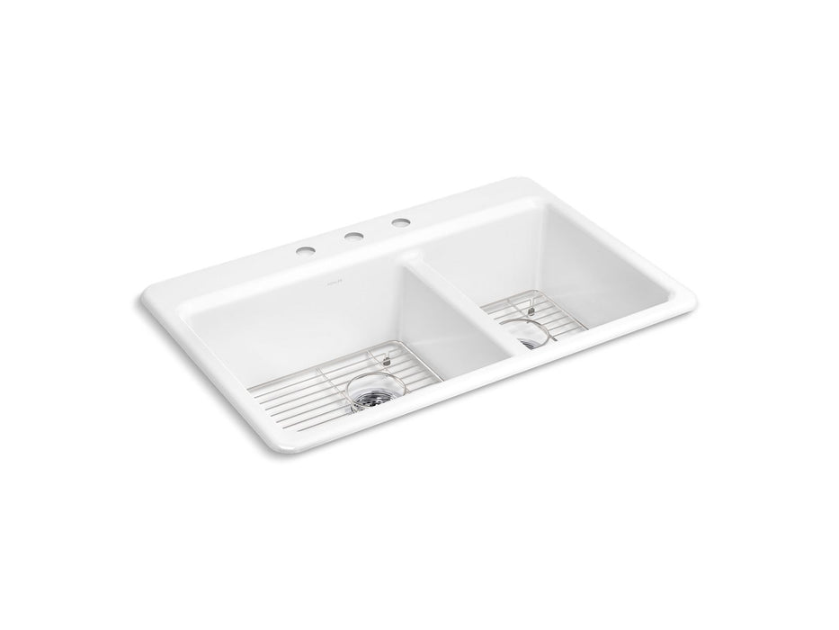 KOHLER Riverby 33" top-mount double-bowl kitchen sink