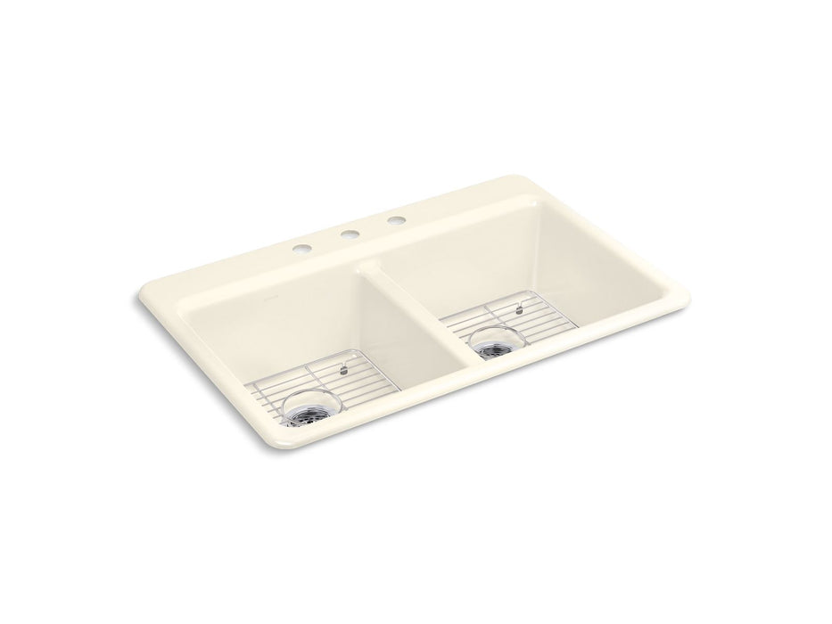 KOHLER Riverby 33" top-mount double-bowl kitchen sink