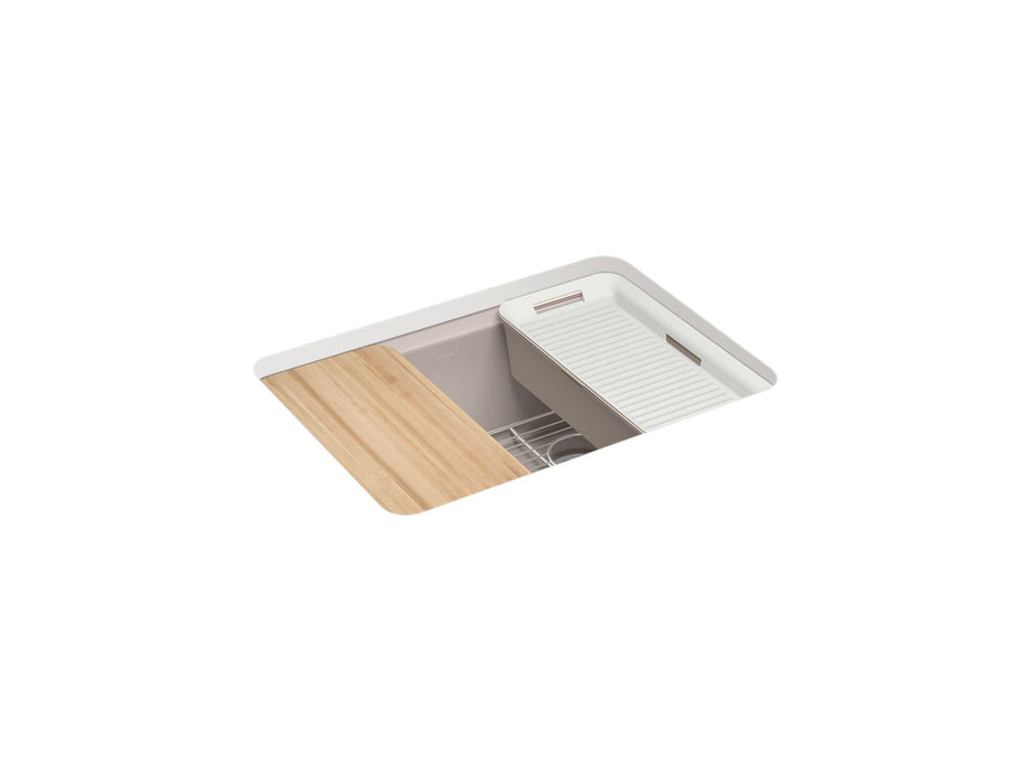 KOHLER Riverby 27" undermount single-bowl workstation kitchen sink