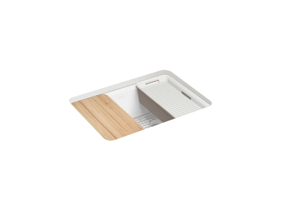 KOHLER Riverby 27" undermount single-bowl workstation kitchen sink
