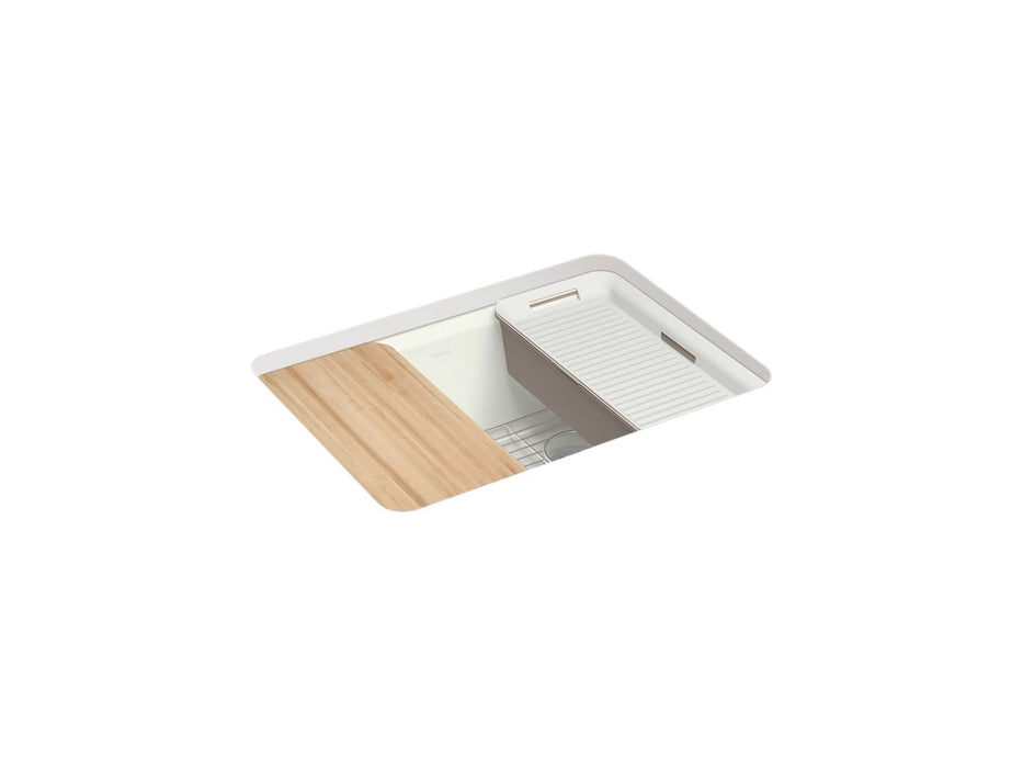 KOHLER Riverby 27" undermount single-bowl workstation kitchen sink