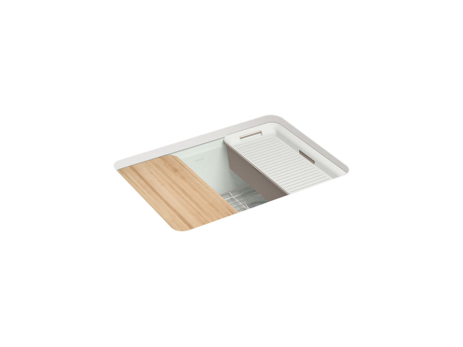 KOHLER Riverby 27" undermount single-bowl workstation kitchen sink