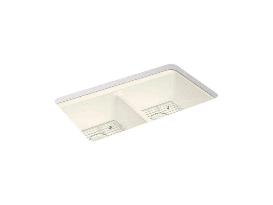 KOHLER Riverby 33" undermount double-bowl kitchen sink