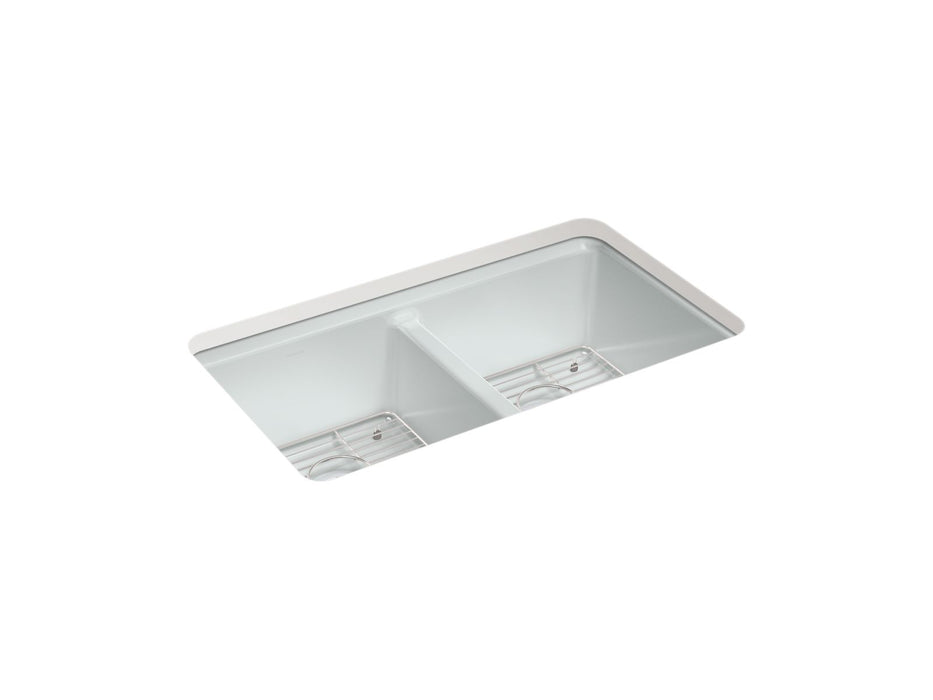 KOHLER Riverby 33" undermount double-bowl kitchen sink
