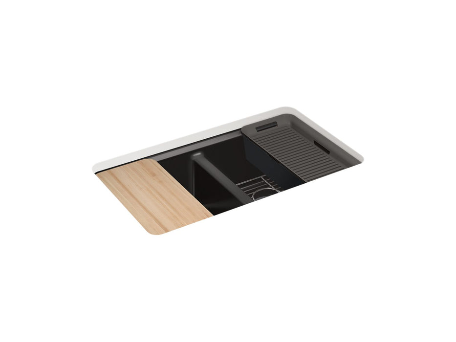 KOHLER Riverby 33" undermount double-bowl workstation kitchen sink