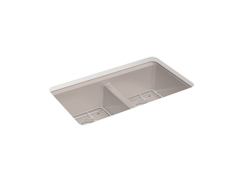 KOHLER Riverby 33" undermount double-bowl kitchen sink