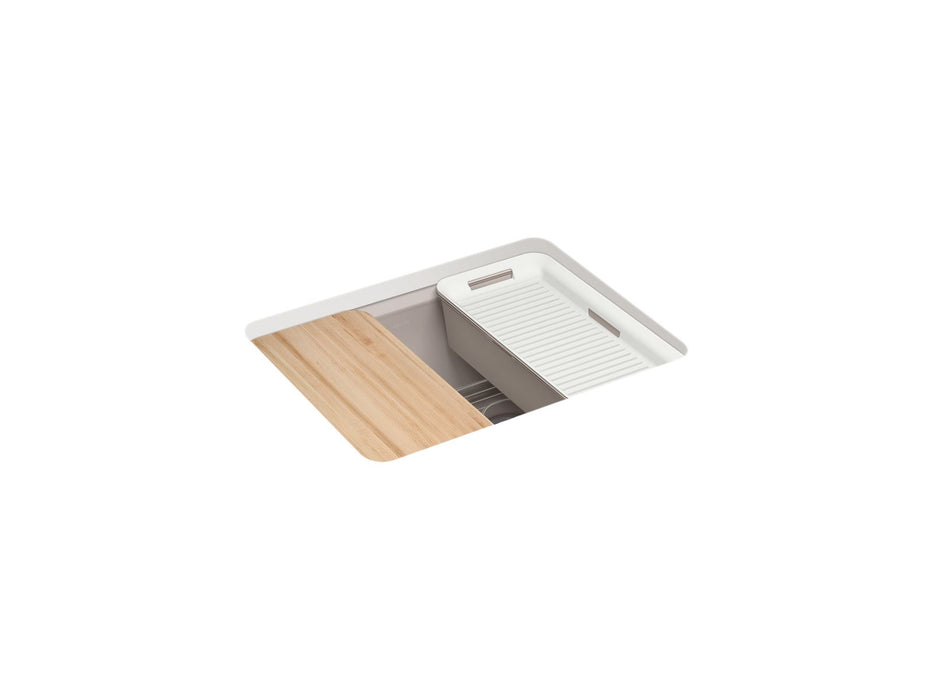 KOHLER Riverby 25" undermount single-bowl workstation kitchen sink