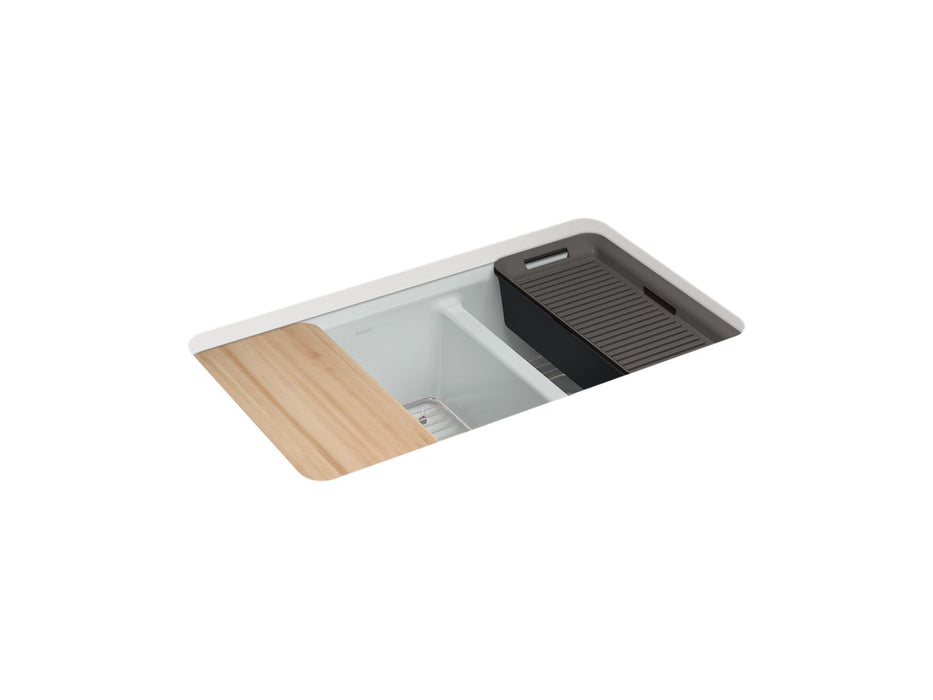 KOHLER Riverby 33" undermount double-bowl workstation kitchen sink