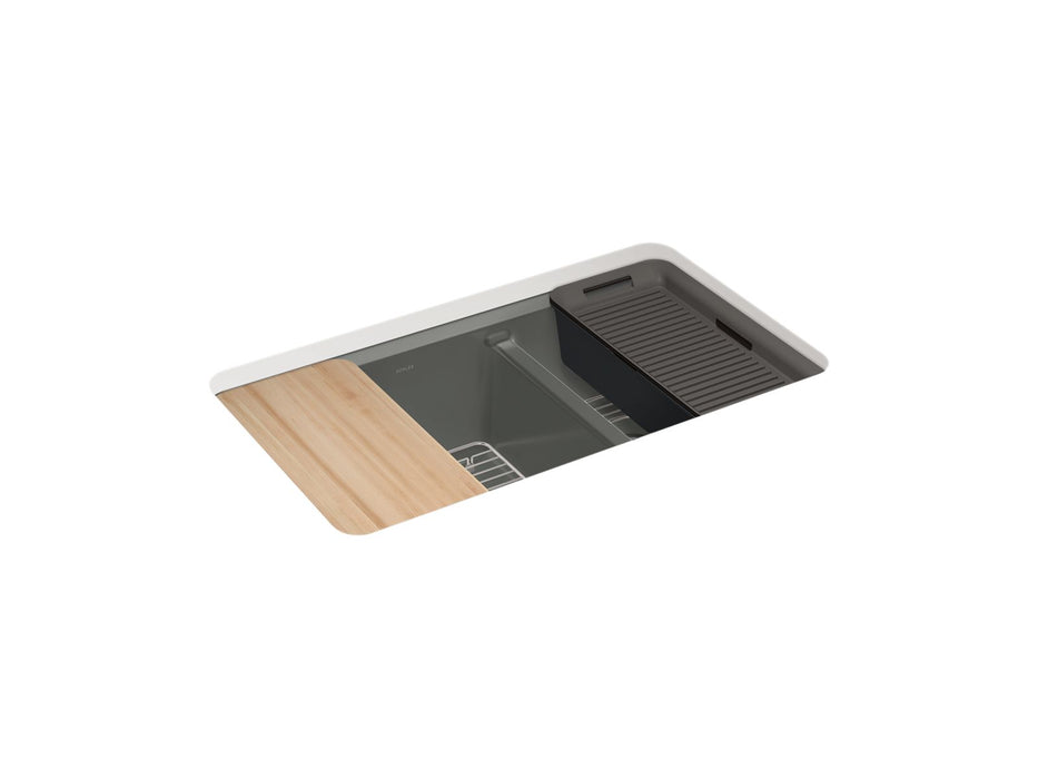 KOHLER Riverby 33" undermount double-bowl workstation kitchen sink