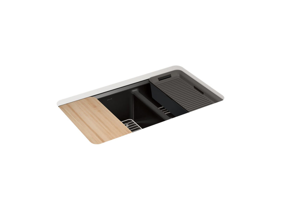KOHLER Riverby 33" undermount double-bowl workstation kitchen sink