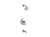 KOHLER Elate Rite-Temp bath and shower trim kit with push-button diverter, 1.5 gpm