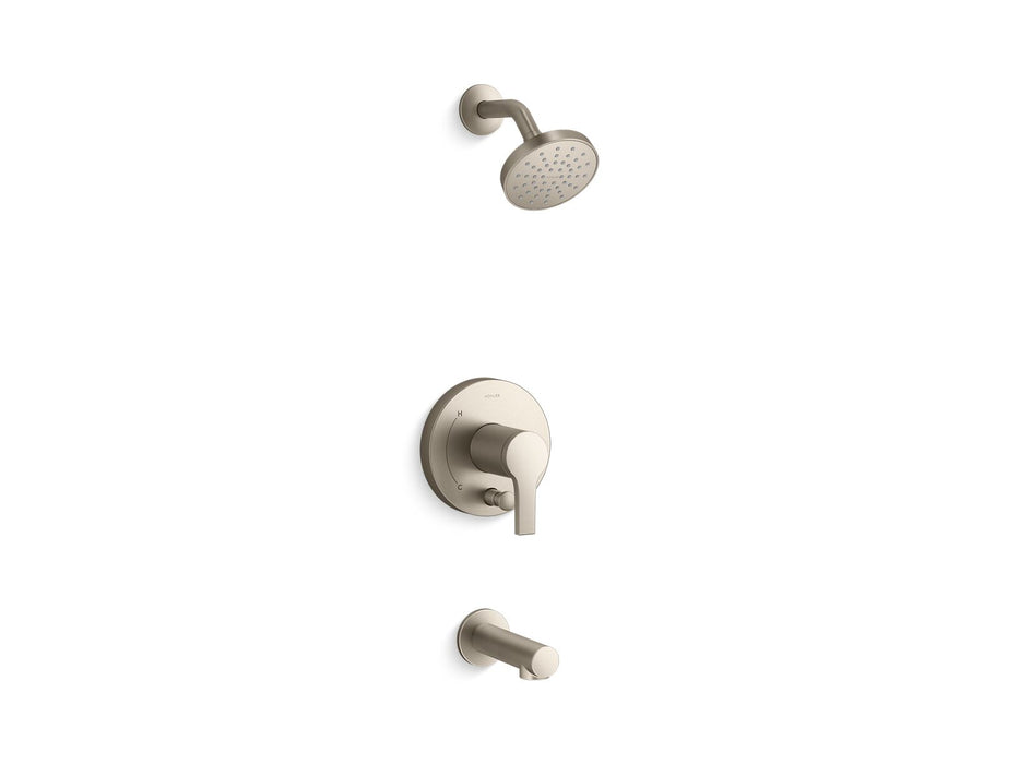 KOHLER Elate Rite-Temp bath and shower trim kit with push-button diverter, 1.75 gpm