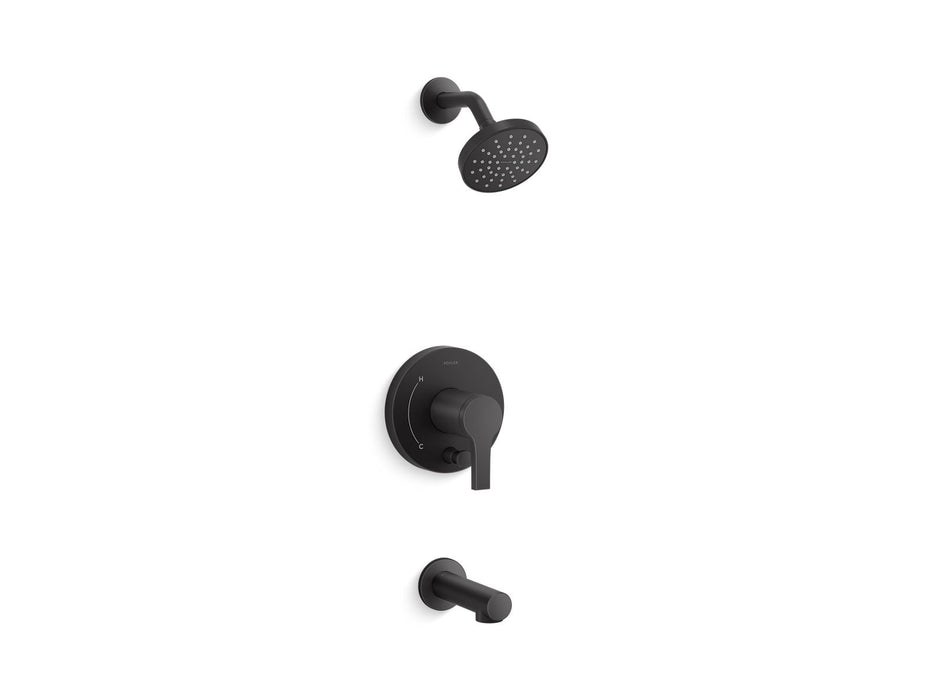 KOHLER Elate Rite-Temp bath and shower trim kit with push-button diverter, 2.5 gpm
