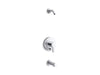KOHLER Elate Rite-Temp bath and shower trim kit with push-button diverter, without showerhead