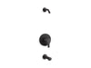 KOHLER Elate Rite-Temp bath and shower trim kit with push-button diverter, without showerhead