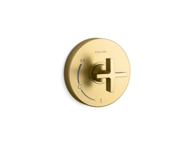 Kallista One Pb Shower Trim W/O Divrt, Cross Hdl
