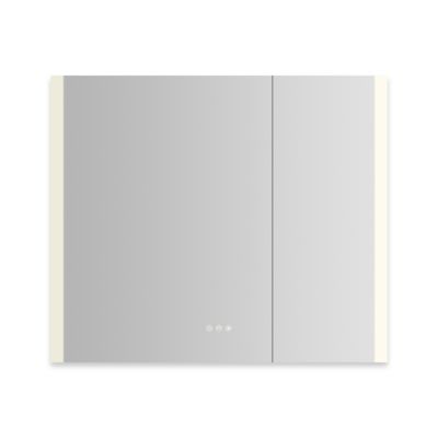 Robern AiO Reserve Cabinet, 36" x 30" x 4", Edge Lit, TUN Lighting, Warm White (2700K) to Cool White (5600K), Dimmable, Interior Lighting, Electrical Outlets, USB Charging Ports