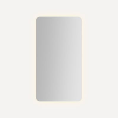 Robern Presence Rounded Corner Cabinet, 24" x 44" x 4", Inside Perimeter Lit, TUN Lighting, Warm White (2700K) to Cool White (5600K), Dimmable, Interior Lighting, Electrical Outlets, USB Charging Ports