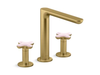 Kallista P32711-RST 002 Deck Mount Bath Faucet Rose Quartz