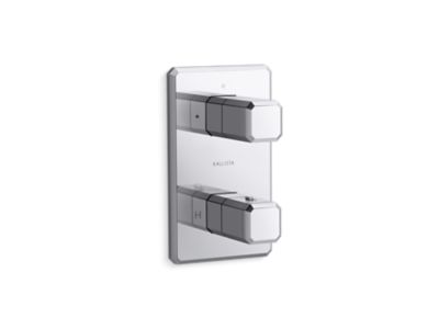Kallista P33364-00 Bezel 2-Outlet Stacked Thermo Trim