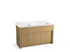 KOHLER Alouette™ 60" bathroom vanity cabinet with sinks and quartz top