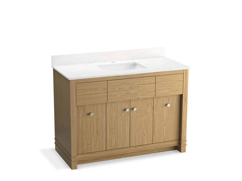 KOHLER Alouette™ 48" bathroom vanity cabinet with sink and quartz top