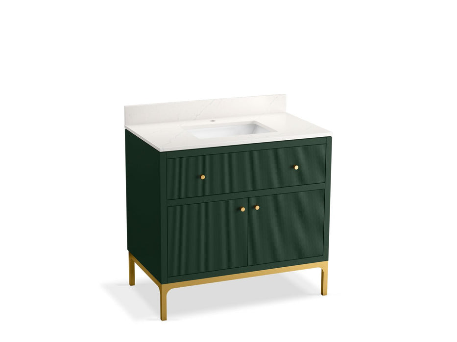 KOHLER Calpa™ 36" bathroom vanity cabinet with sink and quartz top