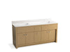 KOHLER Alouette™ 72" bathroom vanity cabinet with sinks and quartz top