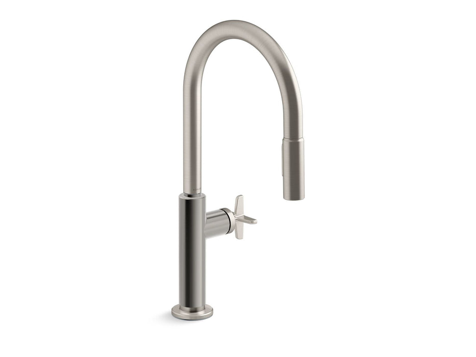 KOHLER Billet™ Touchless pull-down kitchen sink faucet with two-function sprayhead